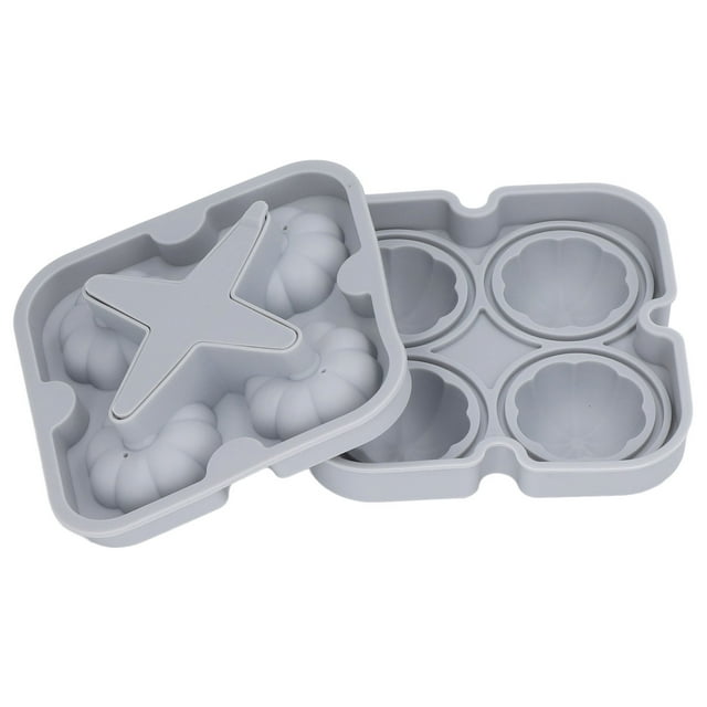 Molde para hacer bolas de hielo, molde para hacer bolas de hielo con forma de calabaza, molde para hacer bolas de hielo, bandeja de silicona para cubitos de hielo, artesanía excepcional