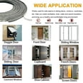 thumbnail image 4 of Trianu Brush Weather Stripping 32.8ft Weatherstripping for Sliding Windows/Glass Doors, Neat Pile Self Adhesive Seal Strip Draft Stoppers (0.35"W x 0.6"H, Grey), 4 of 7