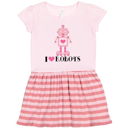 

Inktastic Robotics Girls I Love Robots Gift Toddler Girl Dress