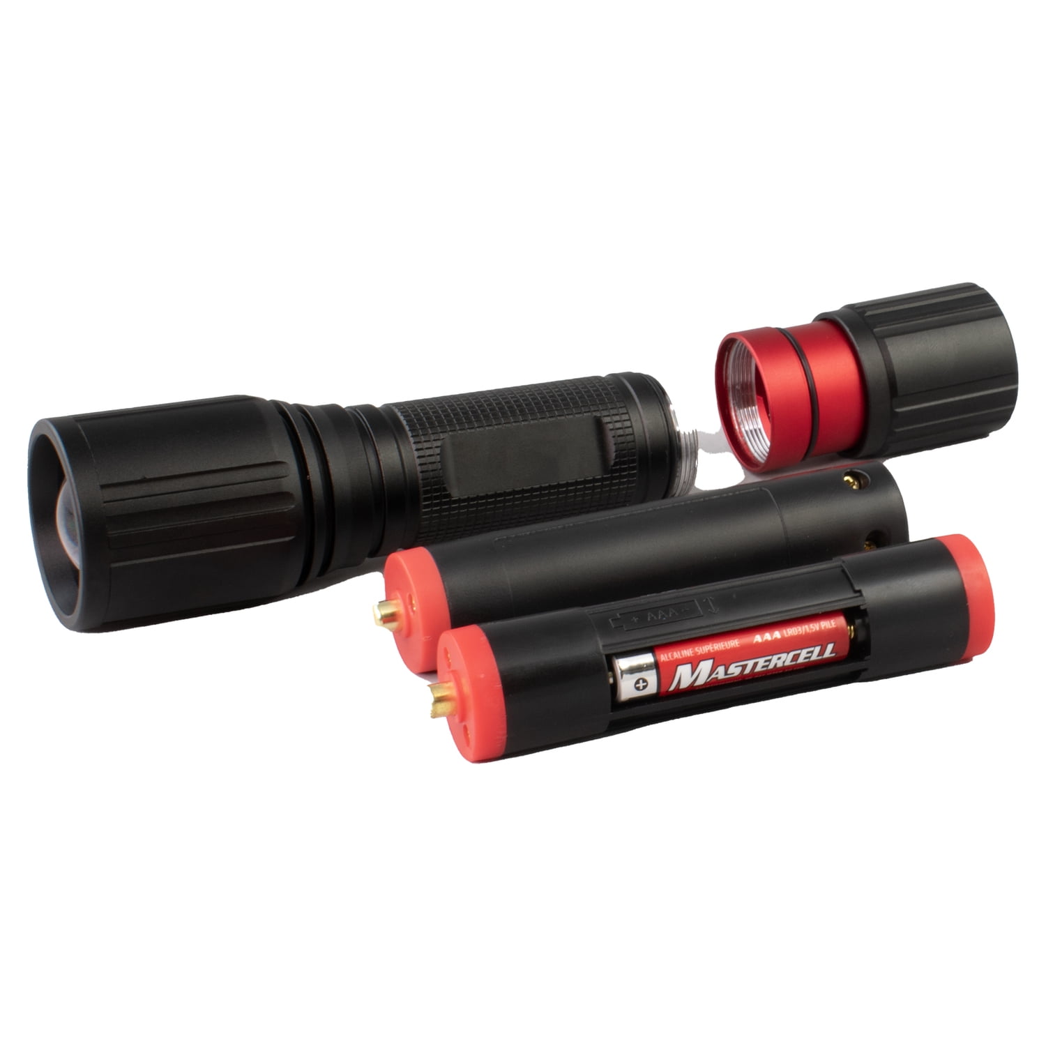 Dorcy Ultra HD Series Hybrid AAA/Rechargeable LED 1,000 Lumen Aluminum Flashlight with 3 Modes & Up to 1,312-ft. Beam, 41-4395