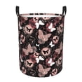 thumbnail image 1 of Balery Butterfly Cesta de ropa redonda con asas, impermeable, independiente, para ropa, juguetes, dormitorio y familia-Small, 1 of 6