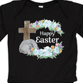 thumbnail image 4 of Inktastic Happy Easter with Cross and Flowers Boys or Girls Long Sleeve Baby Bodysuit, 4 of 5