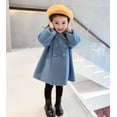 thumbnail image 6 of KYAIGUO Baby Toddler Cloak Button Warm Thick Jacket Coat for Girls Winter Peacoat Dress Kids Outerwear for 1-9 Years Old, 6 of 9