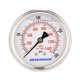 thumbnail image 1 of MEASUREMAN-medidor de presión lleno de glicerina, tamaño de esfera de 2-1/2 pulgadas, 0-200psi/kpa, caja de acero inoxidable 304, montaje central trasero de 1/4 pulgadas NPT, 1 of 5