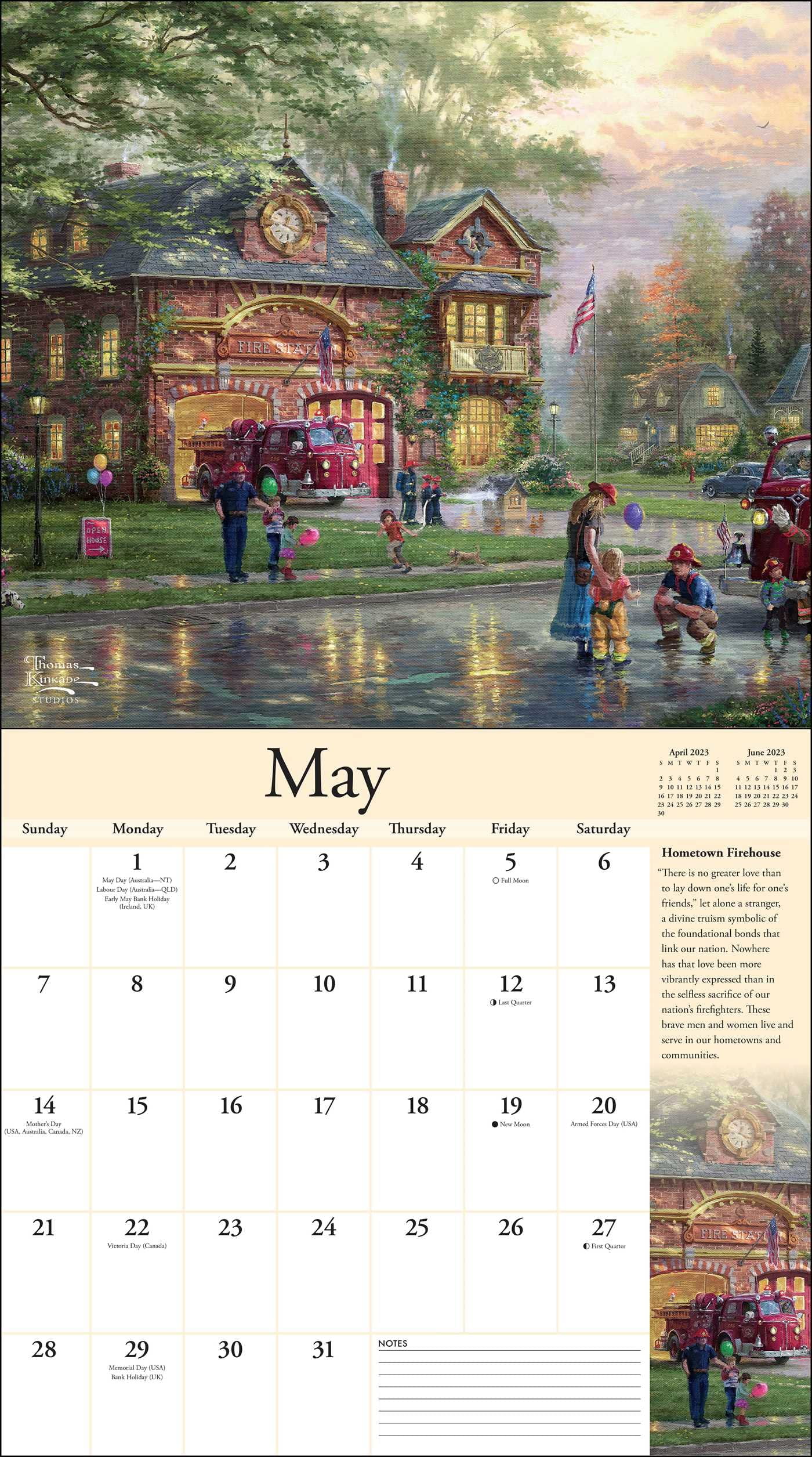 Thomas Kinkade Special Collector's Edition 2023 Deluxe Wall Calendar with  Print : Hometown Memories (Calendar) - Walmart.com