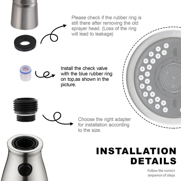Kitchen Nozzle Faucet Sink Water Faucet Sprayer Pull Out Spray Head Replacement Head Pull-Down Kitchen Nozzle Faucet Sink Water Faucet Sprayer Pull Out Spray Head Replacement Head Pull-Down