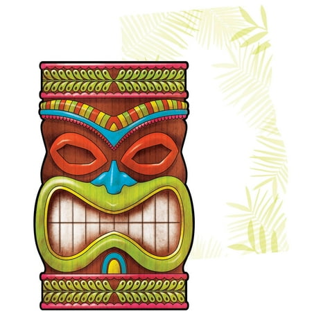 Brown Postcard - Pack of 75 Brown and Green Tiki Time Themed Invitation Post Card 9.75