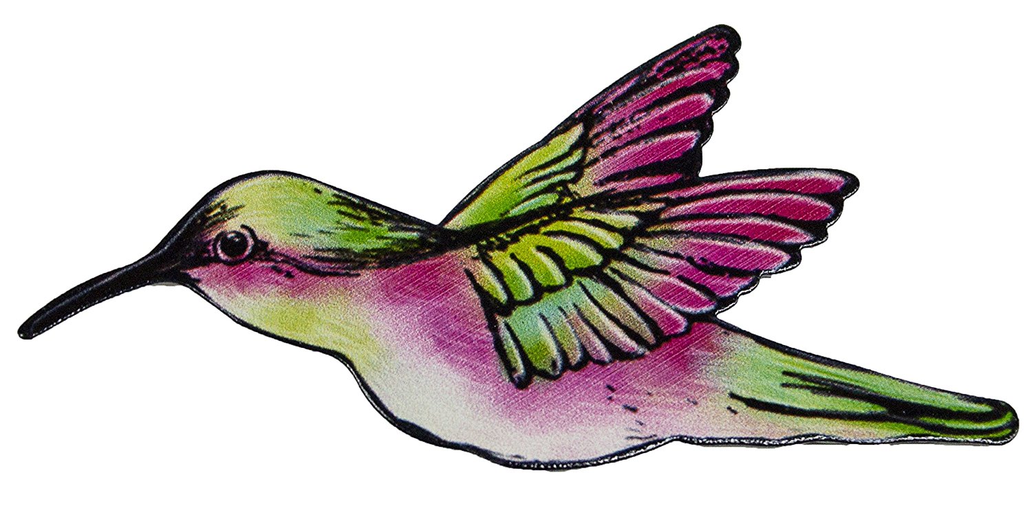 3 Inch Hummingbird Metal Screen Door Saver 2 Piece Set (Pink