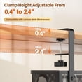 thumbnail image 4 of Behome Under Desk Cable Management, Metal Mesh Cord Organizer Under Desk with Clamp Mount, Metal Cable Organizer for Home Office, Black, 4 of 7