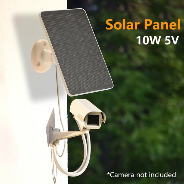 Montaje de pared monocristalino de panel solar de 10W 5V para luces (puerto tipo C blanco)