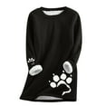 thumbnail image 1 of HKEJIAOI Casual Top for Women Round Neck Solid Midweight Long Sleeve Shirt, 1 of 5