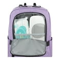 thumbnail image 4 of Eastsport Large Rubin Weekender Tech Backpack Diaper Bag for Adults and Kids, Light Purple, 4 of 12