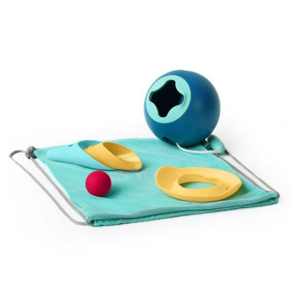 Quut - Mini Ballo - Seau de Plage Anti-Fuite pour Enfants - Petite Taille - Poignée Facile à Saisir - Plastique Durable - 18 Mois+ - Inclut Cuppi & Formeur de Sable Magique - Parfait pour Châteaux de