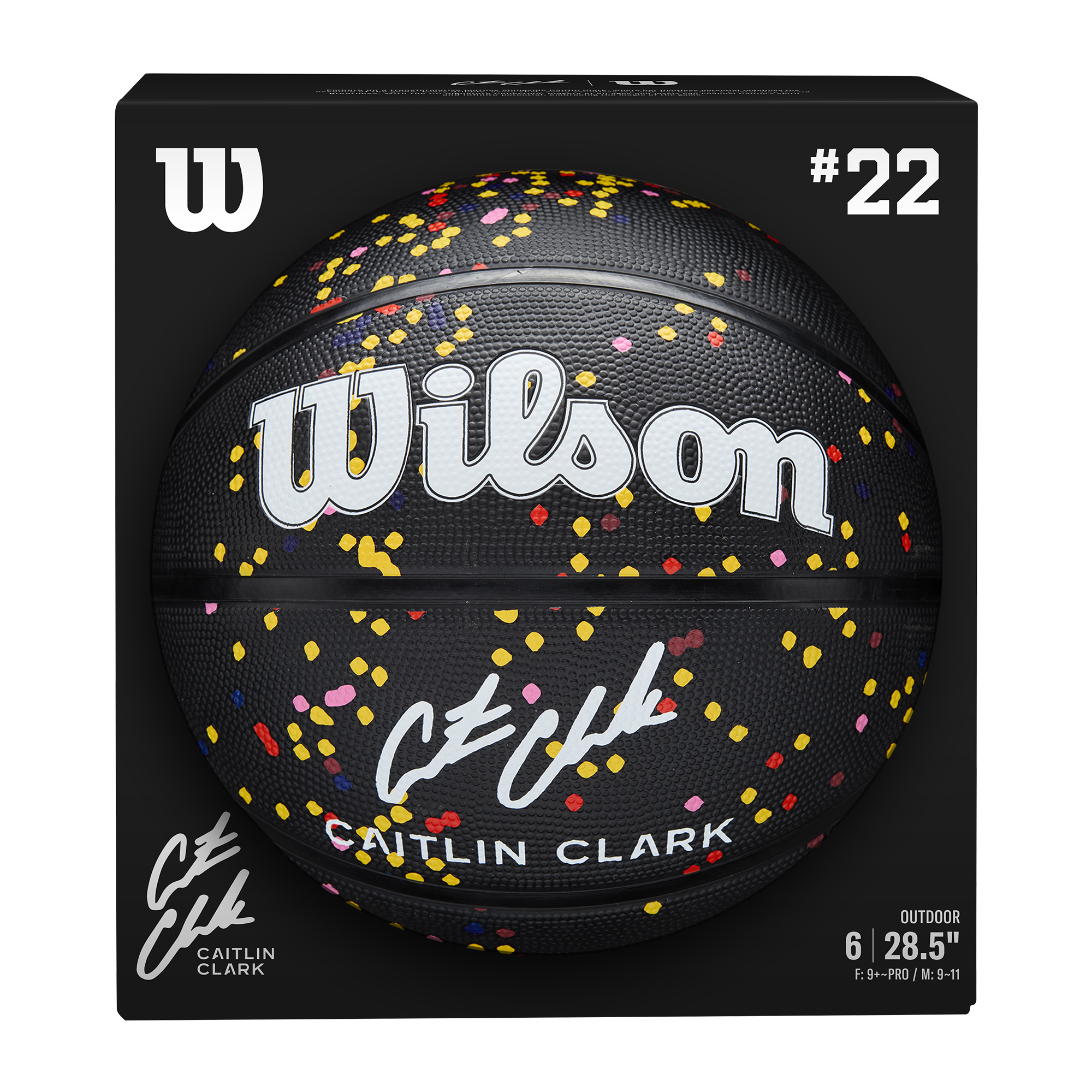 Wilson Caitlin Clark Journey Series Basketball, Size 6, Black photo 7