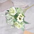thumbnail image 4 of CuiLiyq Artificial Flowers, Faux Peonies Silk Flowers and Silk Hydrangea Bouquet, 1 Bundle Simulation Flowers for Wedding Table Centerpiece Floral Vase Decor, 11.8" x 5.9" (D), 4 of 6