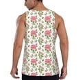 thumbnail image 3 of Haiem Rose Flowers Men Workout Tank Top Gym Bodybuilding Sleeveless Muscle T Shirts Athletic Tank Breathable Workout Shirt-Large, 3 of 9
