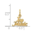 thumbnail image 3 of 14k Yellow Gold I Love Music Charm, 3 of 4