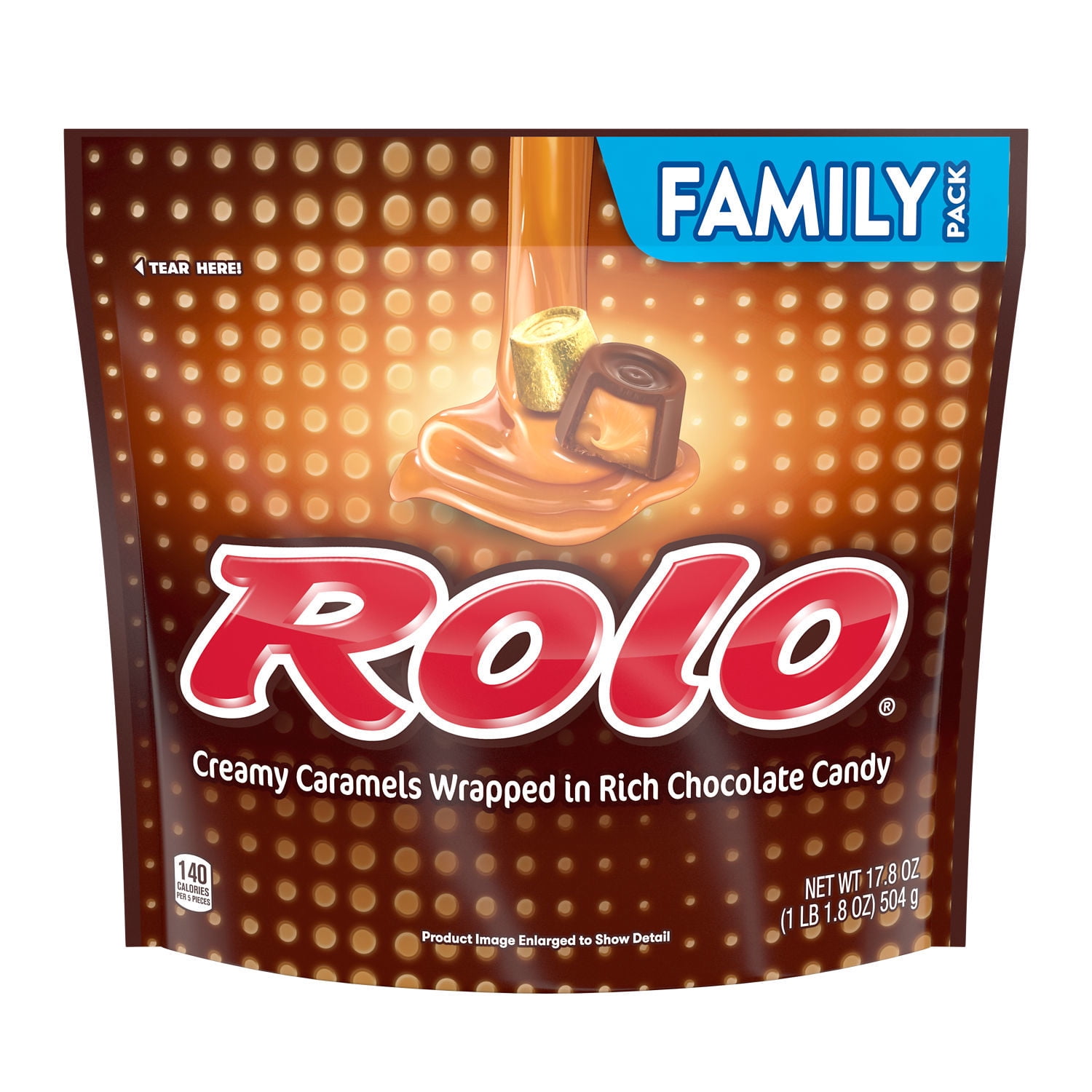 Rolo, Chocolate Caramel Candy, Individually Wrapped, 17.8 oz, Family Pack