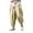 Khaki, variant on Men's Baggy Harem Pants Loose fit Elastic Waist Drawstring Casual Sweat Pants Linen Hippie Dance Trousers with Pockets