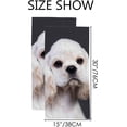 thumbnail image 3 of GZHJMY Fingertip Hand Towels, 2 Pack Pcs American Cocker Spaniel Puppy Portrait Absorbent Face Bath Towels for Bathroom Kitchen, 30"x15", 3 of 6