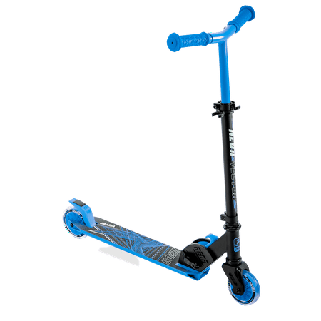 Neon Vector Folding Kid Scooter with Light up Wheels Blue from 5 years