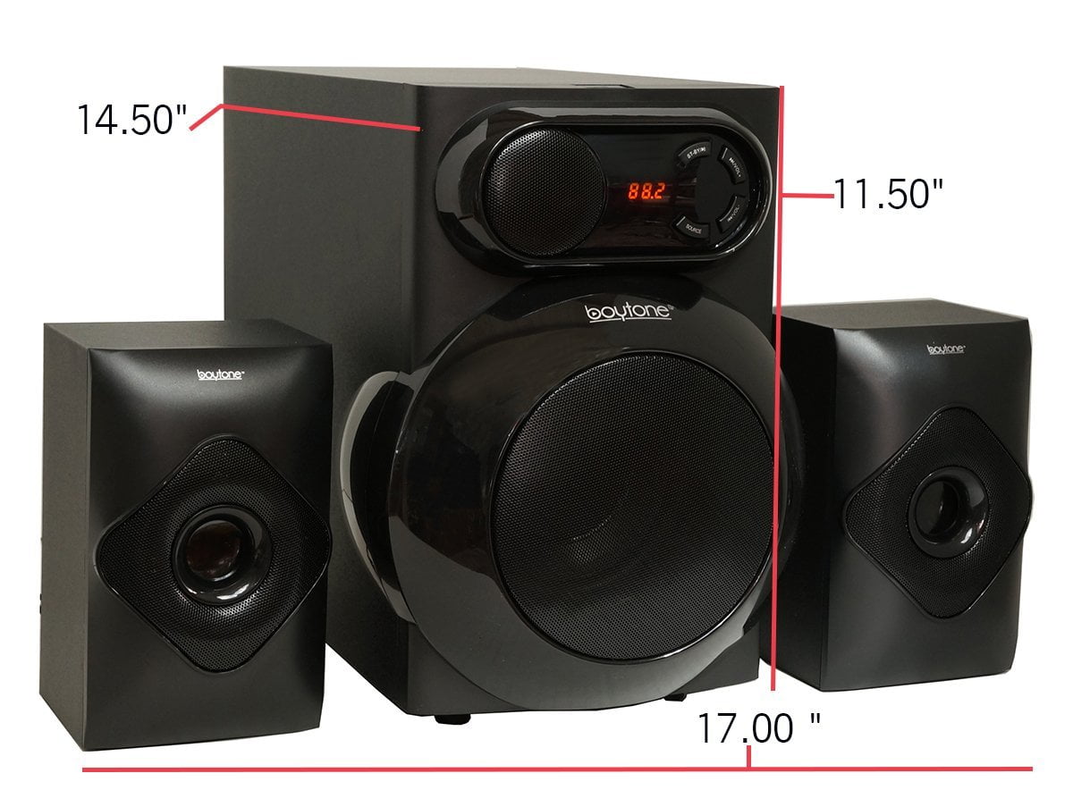 Boytone BT220F Black Bluetooth Multimedia Speaker System