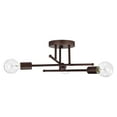 thumbnail image 2 of RADIANCE good IRONCLAD Industrial 3 Light Oil Rubbed Bronze Semi-Flush Ceiling Fixture 21" Wide, 2 of 9