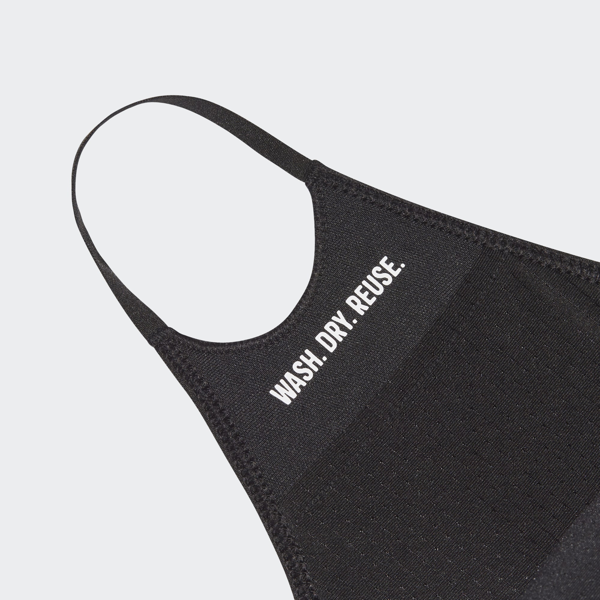 Adidas Unisex Face Covers Facemasks 3-Pack, Black, Size M/L 
