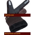 thumbnail image 3 of Men's Winter Leather Gloves Thick Warm Fleece Windproof Gloves Cold Proof Thermal Mittens - for Dress Driving Cycling Motorcycle Camping, 3 of 7