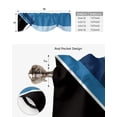 thumbnail image 5 of Abstract Blue Geometric Texture Window Curtain Kitchen Cabinet Coffee Tie-Up Valance Curtain Rod Pocket Short Curtain, 5 of 6