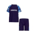 thumbnail image 3 of TTAO Kids Boys Rash Guard Swimsuit Swim Trunks with Tops Set Beach Sports Swimwear Bathing Suit Blue Camouflage 9-10, 3 of 7