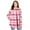 Deep Claret Ivory Plaid, variant on Plus Size Fleece Flannel Snap-Front Shirt