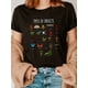 thumbnail image 1 of Insect Print T-shirt, Short Sleeve Crew Neck Casual Top For Summer & Spring, Women's Clothing, 1 of 6