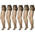 L'eggs Everyday Women's Pantyhose Control Top Sheer Toe, 6 Pack