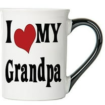 Cottage Creek Coffee Mug, Large I Love My Grandpa Coffee Mug, 18oz Ceramic Grandpa Coffee Cup, Grandpa Mug [White]
