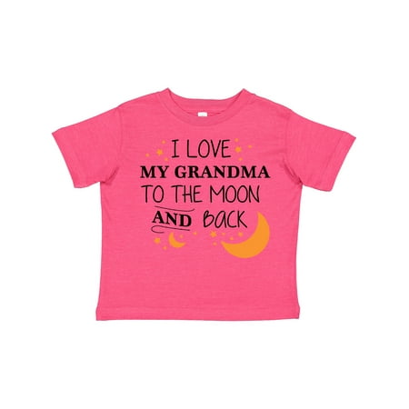 

Inktastic I Love My Grandma to the Moon and Back Gift Toddler Boy or Toddler Girl T-Shirt