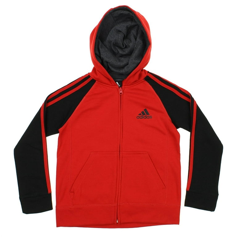Adidas Youth Full Zip Three Stripe Hoodie Color Options Walmart