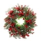 thumbnail image 1 of Adorno colgante de corona navideña de frutos rojos, corona de invierno, decoración para puerta de Navidad, para pared, granja, decoración del hogar al, 1 of 9