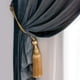 thumbnail image 5 of Alzapaños decorativos para cortinas con borlas de bolas, sujetadores para cortinas para ventanas de oficina en casa, cuerdas con flecos con hebilla trenzada, juego de 2 (dorado), 5 of 5