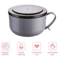 thumbnail image 4 of Instant Noodle Bowl Stainless Steel Bowl Fast Lunch Box Large Capacity Fast Food Cup Storage Container with Lid, S, Blue, 4 of 9