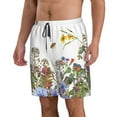 thumbnail image 2 of Bixox Men's Herbs and Wildflowers printing Casual Classic Fit Short Summer Beach Shorts, 2 of 6