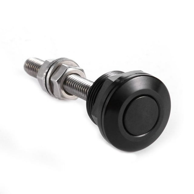 Accesorios Modificación Coche Tipo Botón Universal Bloqueo Capó Liberación Rápida Tornillo Bloqueo Capó Carreras 22mm (negro)