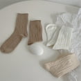 thumbnail image 4 of Calcetines de otoño-invierno para mujer, de tubo medio hasta el tobillo, gruesos, de punto, de alta elasticidad, de color sólido, suaves, cálidos, antideslizantes, sin olor, calcetines deportivos de, 4 of 8