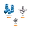 thumbnail image 3 of Uxcell 8pcs 12mm Wheel Hex Drive Hubs Adapter Combiner Coupler, Aluminum 20mm Extension for 1/10 RC Blue, 3 of 4