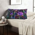 thumbnail image 6 of Naloa Starry Night Iris Field Pillowcase, Throw Pillowcase, Wrinkle-Free, Stain-Resistant with Hidden Zipper for Bedroom Sofa-20"x30", 6 of 6