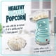 thumbnail image 5 of Nostalgia - Máquina para hacer 16 tazas de palomitas de maíz con saludable aire caliente, sin aceite, incluye tapa para medir el grano, es de acero inoxidable, color azul verde (Aqua), 5 of 5