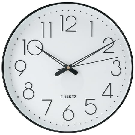 REGALWOVEN Wall Clock, Silent Non-Ticking Modern Battery Operated Clocks for Living Room, Office, Home, Bathroom, Kitchen, Bedroom White 12 Inch