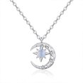 thumbnail image 1 of Moon Necklace Female Ins Niche Design Sense Star Pendant Clavicle Chain Gift-A44 With Chain, 1 of 6
