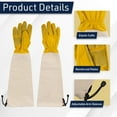 thumbnail image 3 of Kings County Tools Gloves for Women and Men - Full Arm Protection - Reinforced Cowhide Leather & Canvas, Large, 3 of 7
