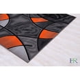 thumbnail image 4 of Handcraft Rugs - Electric Orange, Grey, Silver, Black, Abstract Area Rug Modern Contemporary Circles and Wave Design Pattern, 4 of 4